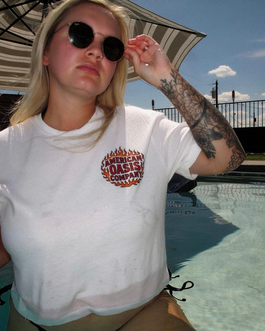 Women’s "Hell Bound" White Baby Tee