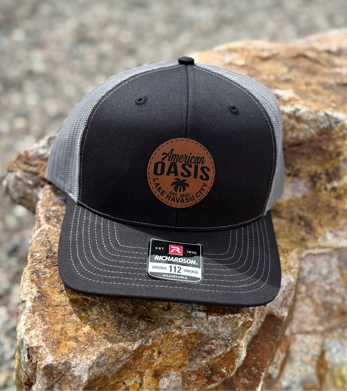 American Oasis Leather Patch Snapback