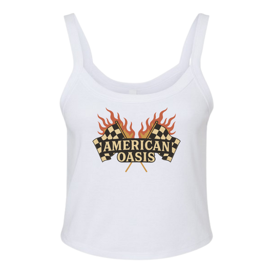White Full Throttle Women’s Cropped Tank