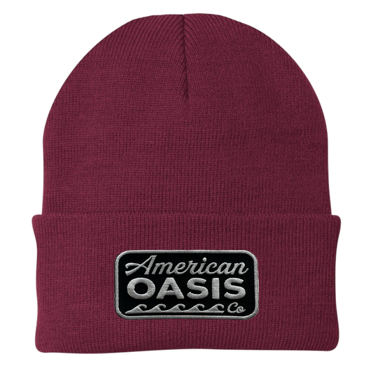 Maroon Patch Beanie