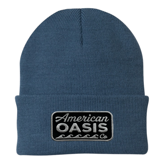 Navy Patch Beanie