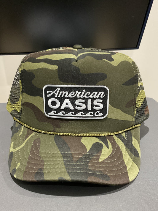 American Oasis Trucker Hat (ALL Green Camo)