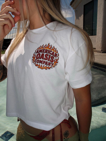 Women’s "Hell Bound" White Baby Tee