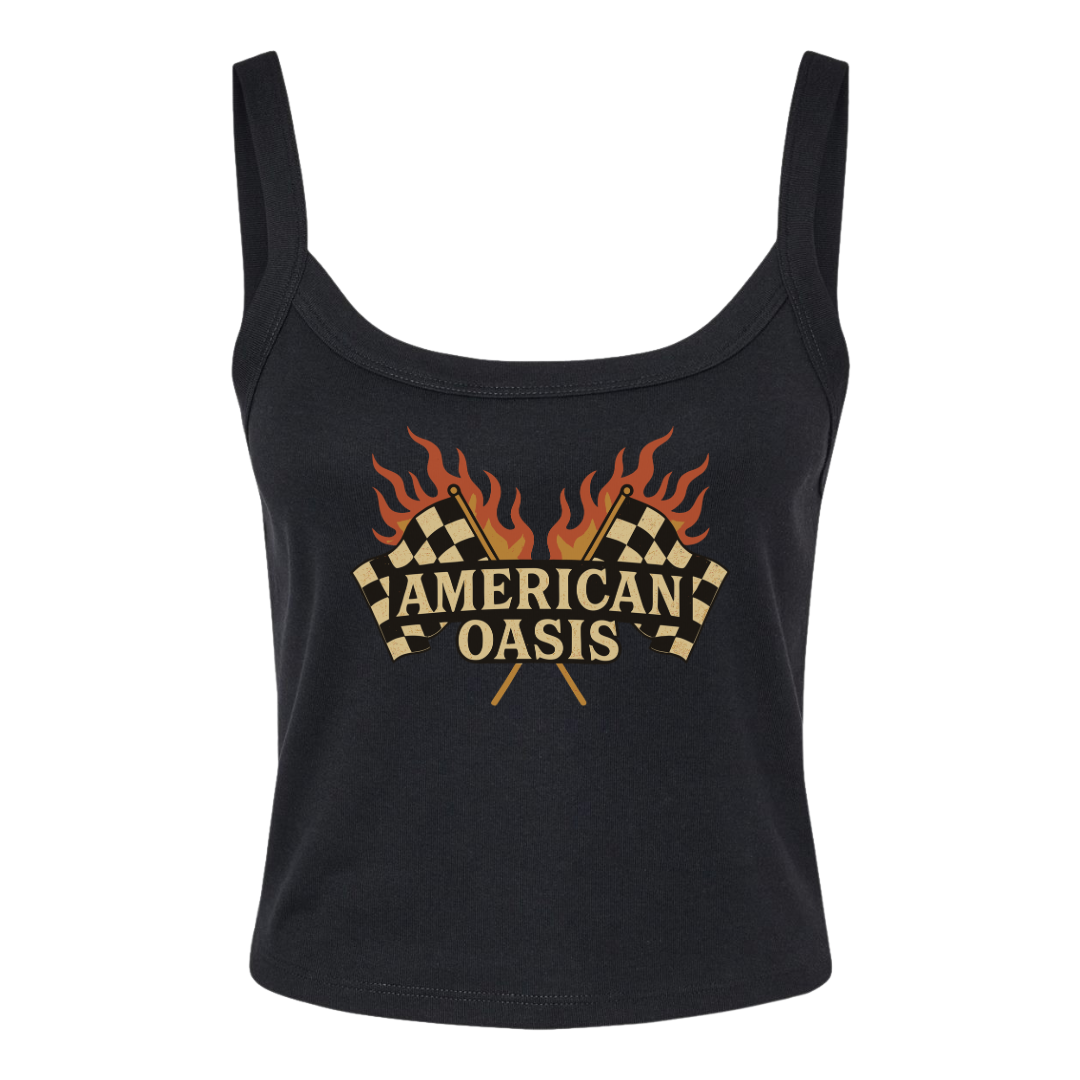 Black Full Throttle Women’s Cropped Tank