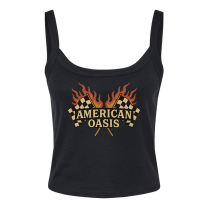 Black Full Throttle Women’s Cropped Tank