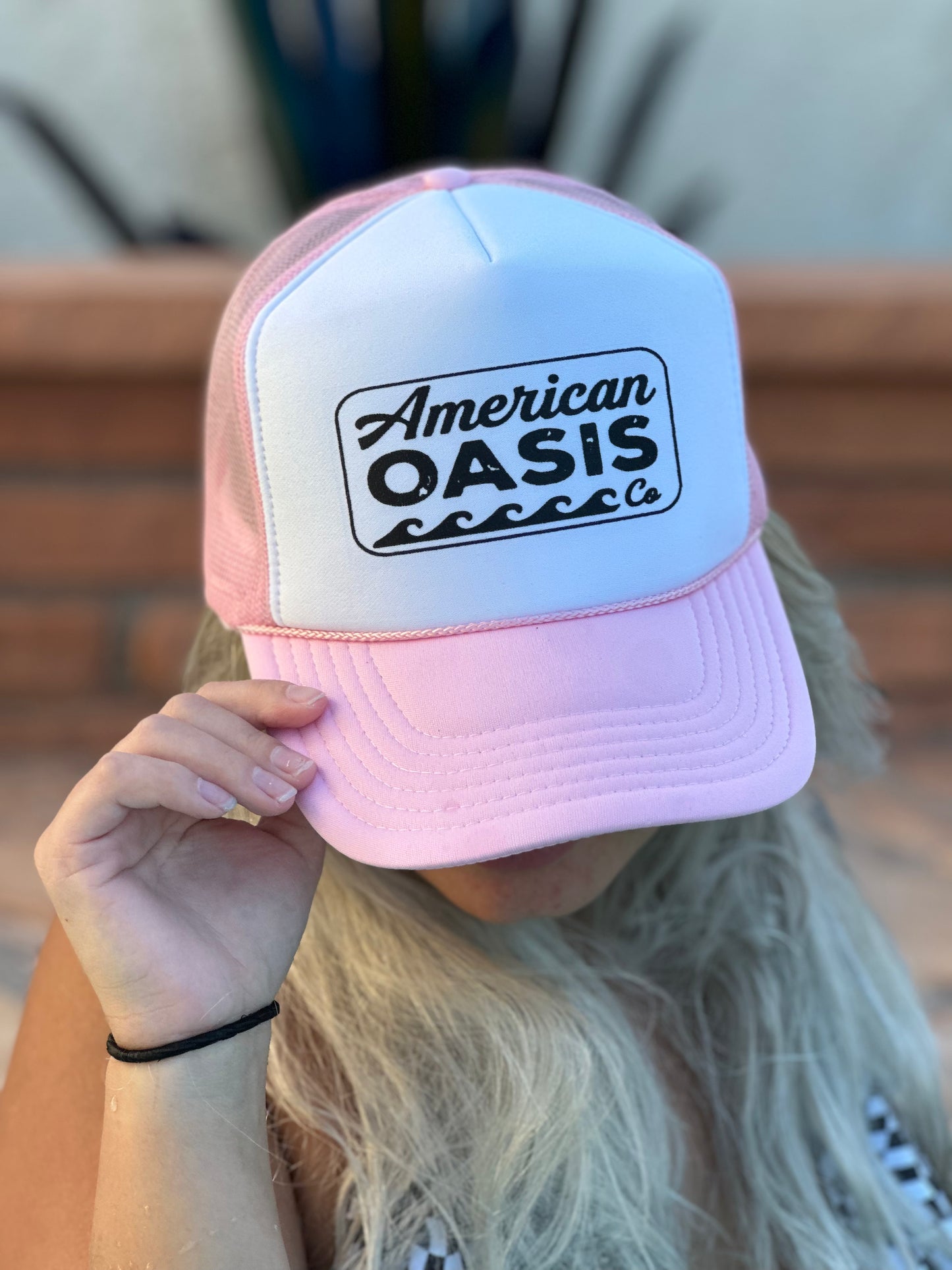 American Oasis Trucker Hat (Pink)